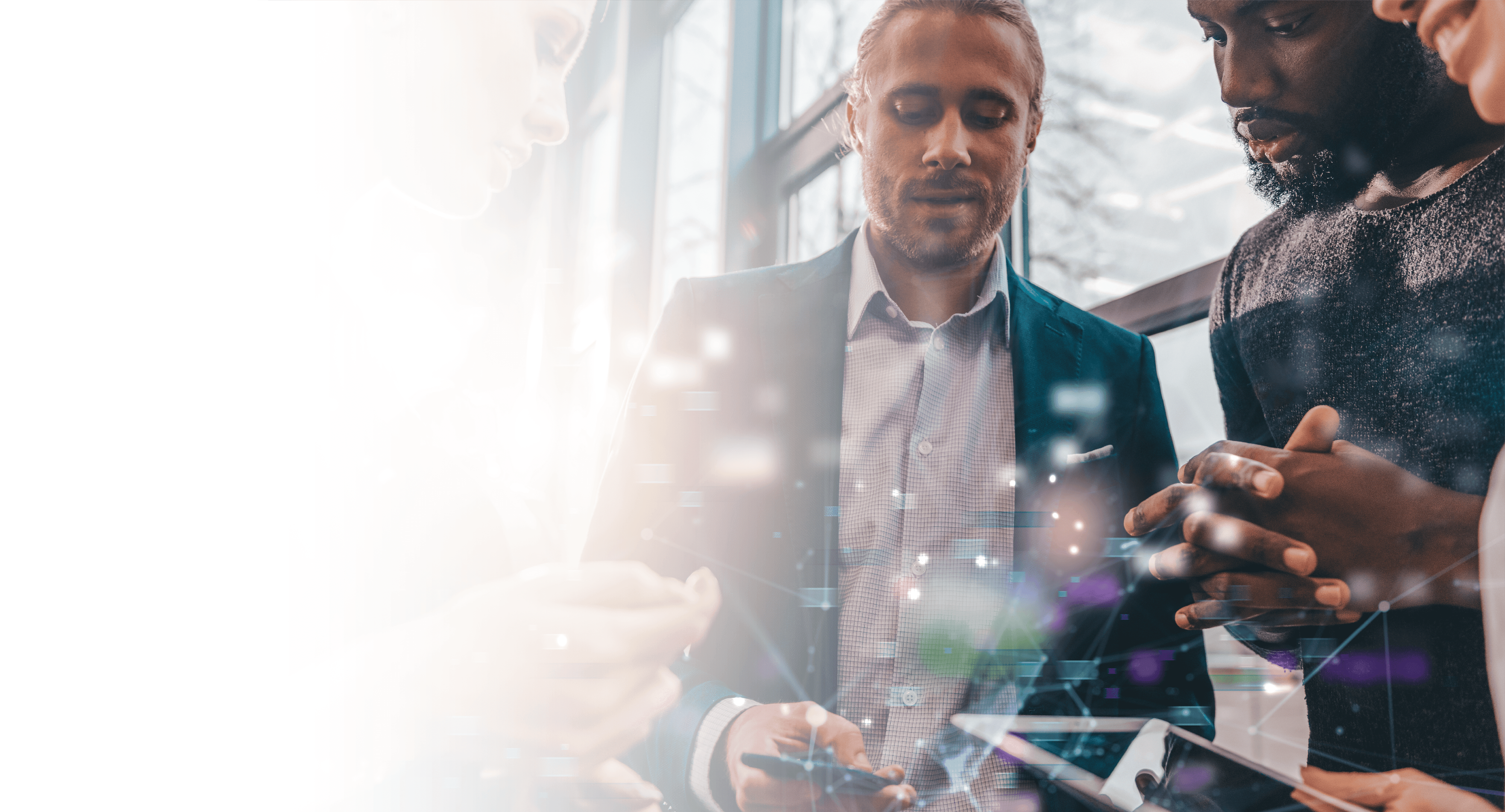 Business professionals collaborating