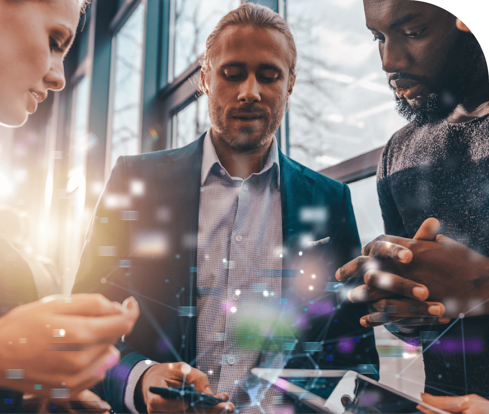 Business professionals collaborating